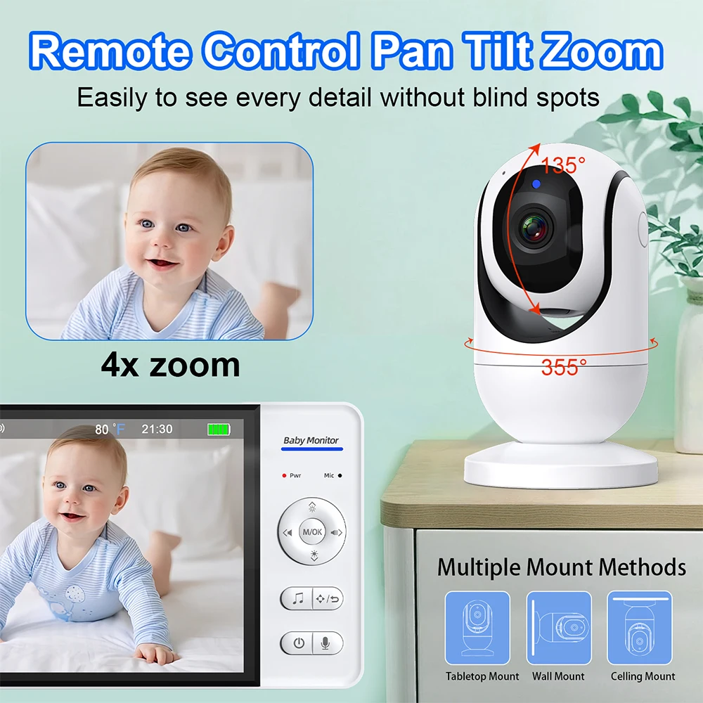 7.0'' Video Baby Monitor 720P  - Home Cinema Wireless 评论和价格