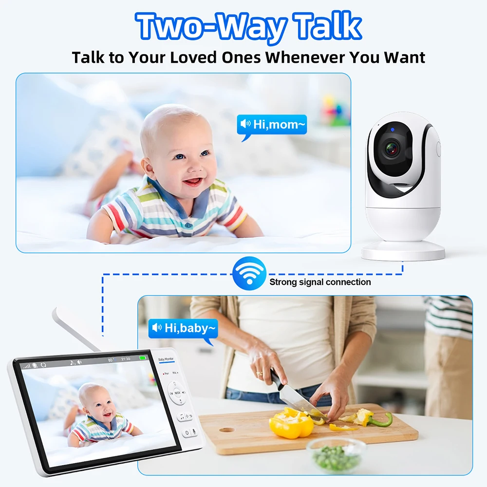No WiFi 7 Inch Baby Monitor 2- - Home Cinema Wireless 评论和价格