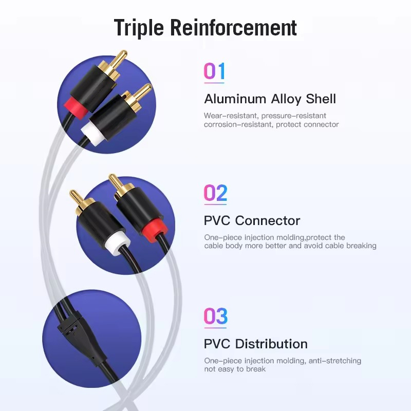 Dual RCA Cable HIFI Stereo 2 R - Home Cinema Tv 评论和价格