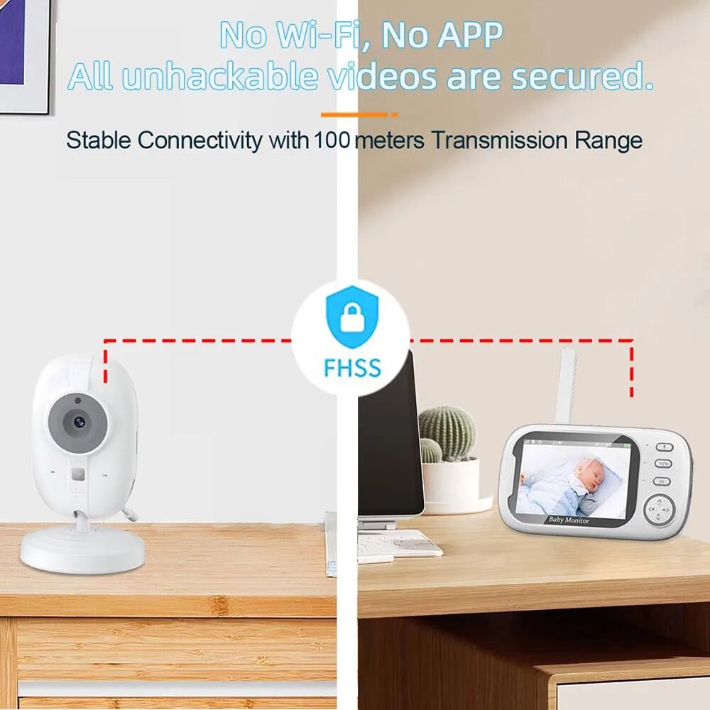 3.5'' Video Baby Monitor 2.4G  - Home Cinema Wireless 评论和价格
